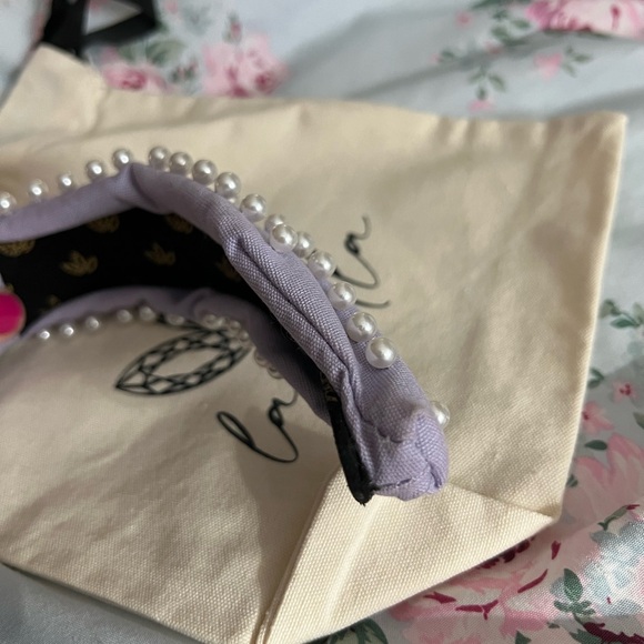 La Bella Light Purple Pearl Knotted Headband - Picture 11 of 11